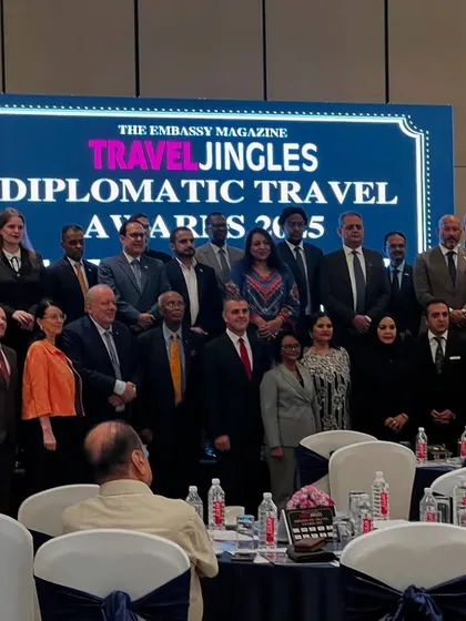 The august gathering of ambassadors and dignitaries who watched my students perform at the Diplomatic Travel Awards. It was an honor for them to present our art to such a global audience.