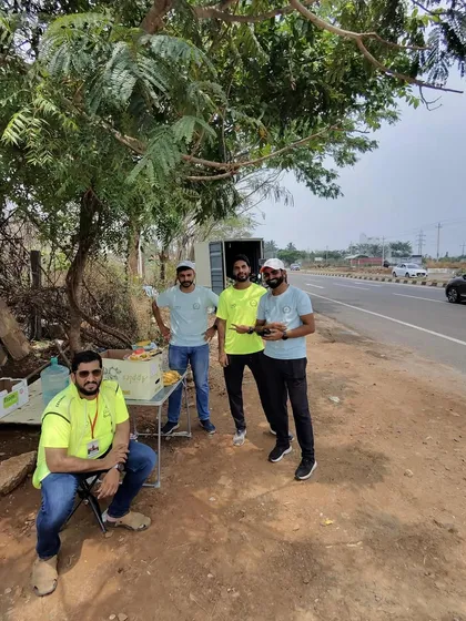 Our club runs on the spirit of volunteering and mutual support. Whether it's a tough ride or a community event, there's always a helping hand and a positive vibe, like our proud volunteers ensuring everyone is fueled up at the breakfast table.