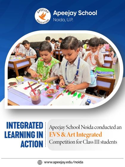 We believe in integrated learning in action. This competition allowed Class III students to explore the theme "Life on Land" creatively, deepening their understanding of environmental science through art.