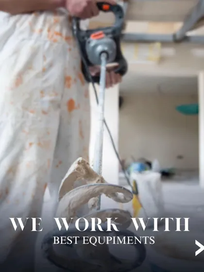 Achieving a perfect, even coat requires the right tools. We work with the best equipment, like industrial paint mixers, to ensure consistent color and texture, resulting in a superior and long-lasting finish for your property.