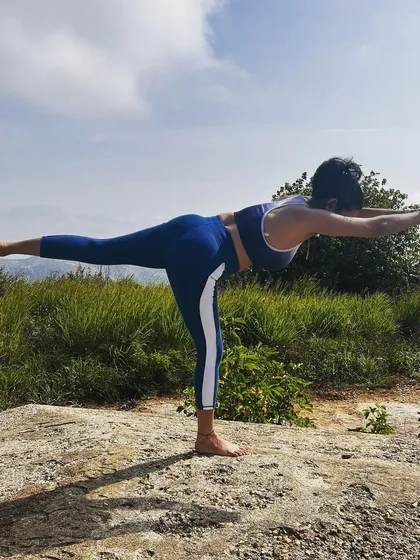 The inner state of balance is reflected in our ability to hold poses like Virabhadrasana III (Warrior III). Can we dance with change and fall with playfulness? This is the practice.