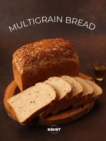 Our hearty Multigrain Bread, topped with oats and seeds. Each slice is packed with wholesome goodness, making it a healthy and delicious choice for your daily needs.