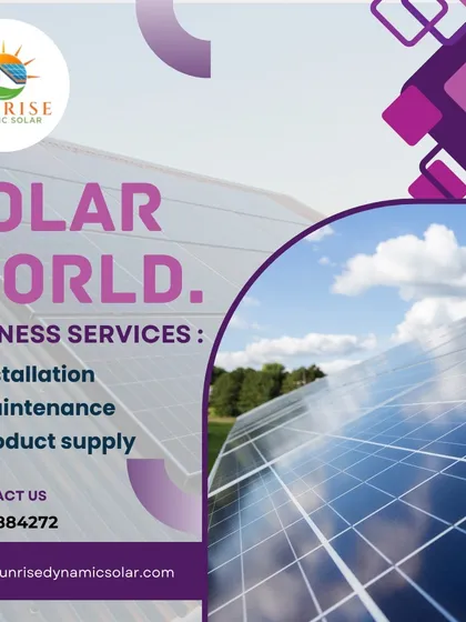 Another variation listing our business services. We are here to help you with every step of your solar journey.