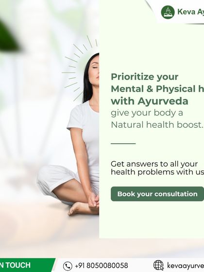 This visual emphasizes the importance of prioritizing both mental and physical health. Through an Ayurvedic consultation, I help you find answers to your health problems by giving your body a natural, holistic health boost.
