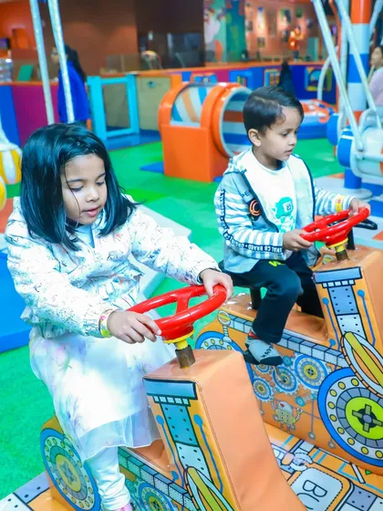 Little drivers take the wheel on our stationary ride-on toys. It's a great way for them to pretend and play.