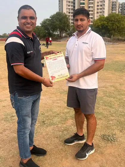 Receiving an invitation for an award ceremony from the Rajesh Pilot Shiksha Samiti. Our work is consistently recognized by local organizations.