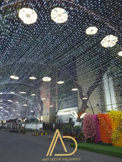 Another view of the spectacular light tunnel, which became a major attraction and brought the festive spirit to the neighborhood.