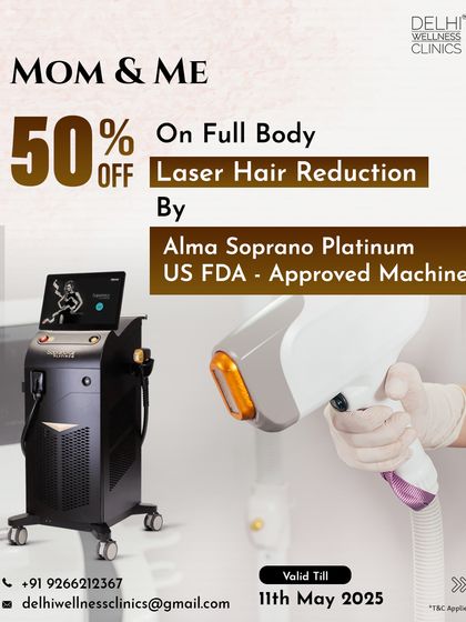 This Mother's Day, give the gift of smooth, carefree skin. Our special offer on full body laser hair reduction using the US FDA-approved Alma Soprano Platinum machine is the perfect way to pamper your mom.
