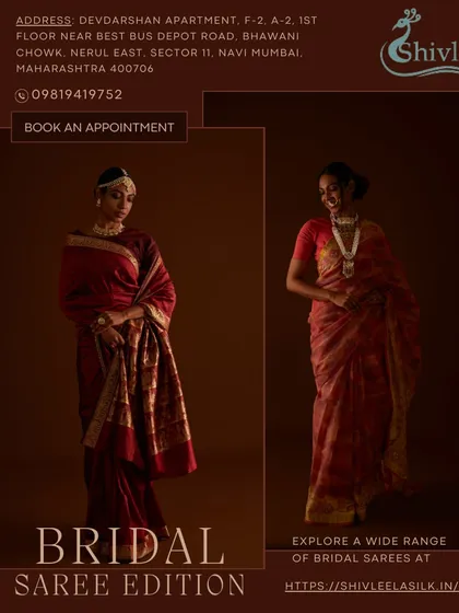 My bridal saree edition is curated for the discerning bride. This collection features timeless red sarees with traditional weaves and modern designs, ensuring you find the perfect drape for your wedding day.