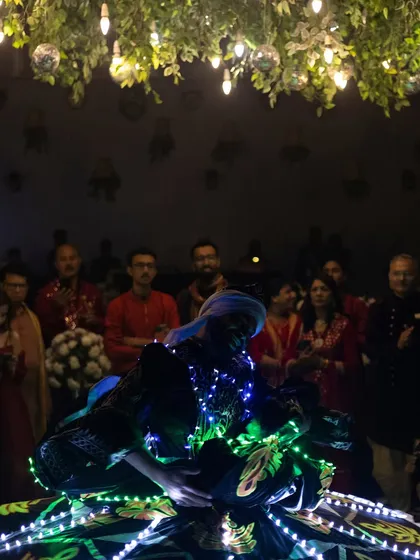 A mesmerizing performance by an LED Tanoura dancer. Incorporating unique artists like this adds a spectacular visual element to any celebration.