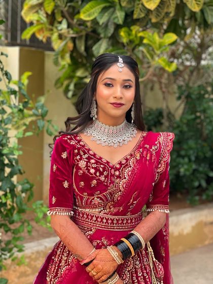A final portrait of Pallavi, capturing the essence of her stunning reception makeover.