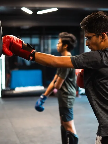 Precision striking on the focus mitts. This drill sharpens accuracy, timing, and defensive reactions.