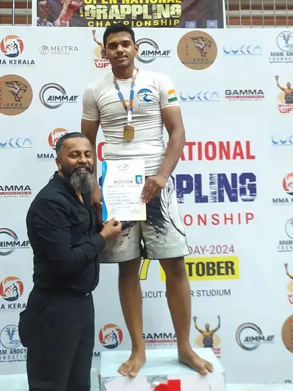 With my friends and fellow competitors on the podium at the Kerala Open. We push each other to be better. Congratulations to them on their wins as well.