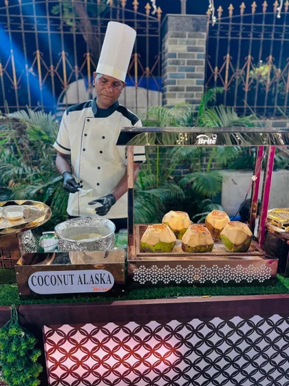 The Coconut Alaska counter, offering a light and healthy dessert option.