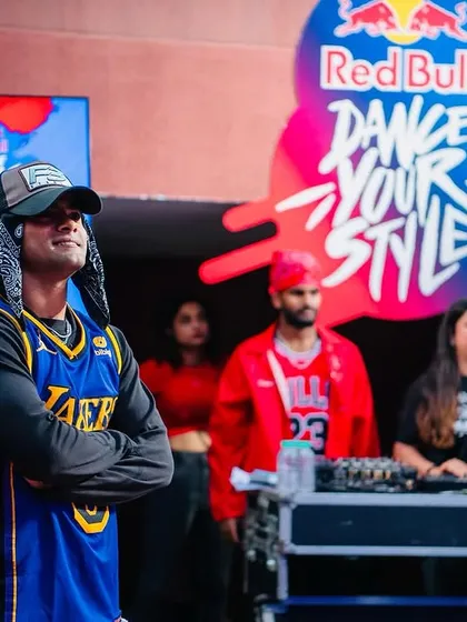 Our instructor Shiva looking confident at the Red Bull DYS qualifiers, ready for the battles ahead.