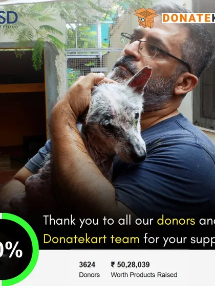 We are grateful to our donors and the Donatekart team for their tremendous support. We have raised over ₹50 lakhs in products, which is vital for our daily operations.