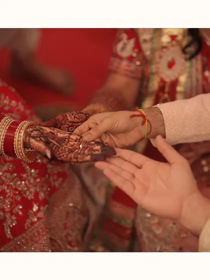 The ritual of Kanyadaan, a poignant and beautiful moment. I focus on the hands to symbolize the transfer of love, trust, and responsibility as a new bond is formed.