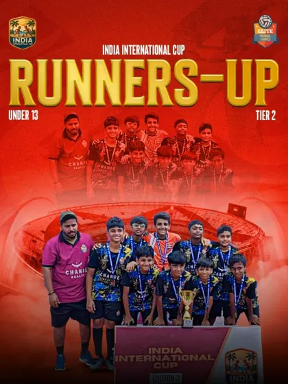 Securing the Runners-Up title at the India International Cup. Competing in high-stakes national tournaments is key to our players' development and a service we facilitate.