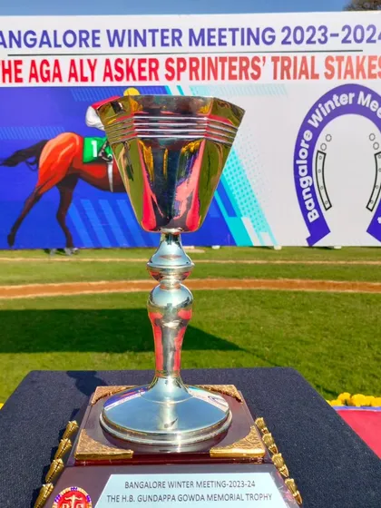 The H.B. Gundappa Gowda Memorial Trophy, a classic silver cup design.