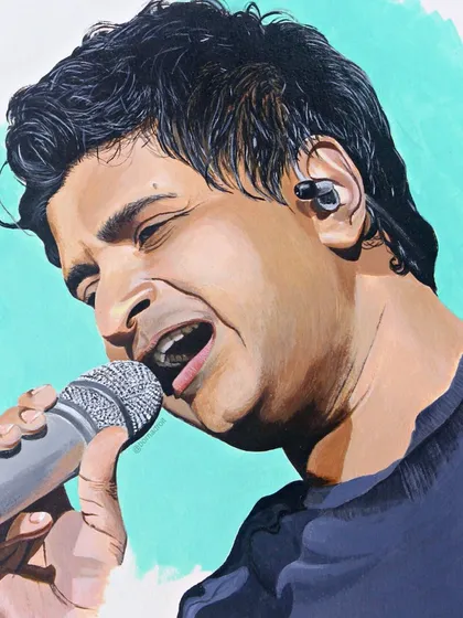 Remembering the beloved singer KK with this acrylic portrait. I focused on capturing the passion of his performance, from the expression on his face to the way he holds the microphone.