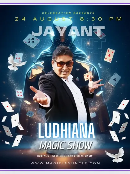 Announcing a performance in Ludhiana. My shows are a mix of different magic styles to entertain everyone.