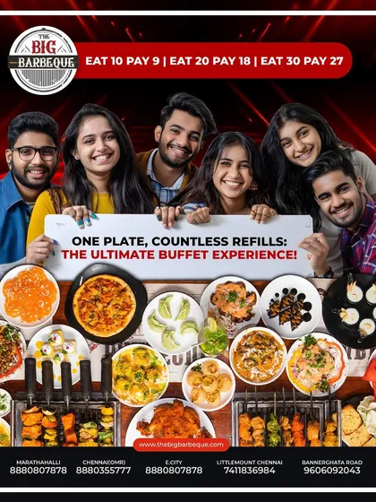Gather your crew for a feast. Our group offers like 'Eat 10 Pay 9' let you savor our delicious spread while making memories together.