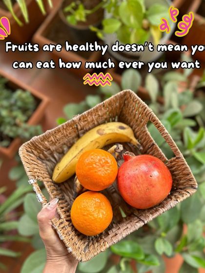 Just because fruits are healthy doesn't mean you can eat unlimited amounts. Portion control is important for all foods, including nutrient-dense ones like the fruits in this basket.