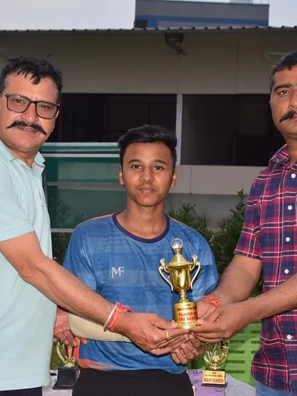 A proud moment for one of our junior players as he receives the Player of the Series trophy. We ensure every player, senior or junior, gets opportunities to shine and be rewarded for their efforts on tour.