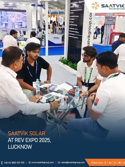 Our team providing detailed information about our N-TOPCon modules to a group of developers at REV Expo.