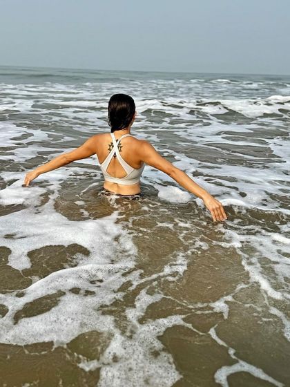 Immersing myself in the ocean waves is a form of moving meditation. It's a reminder to surrender, flow, and connect with the powerful, cleansing energy of nature.
