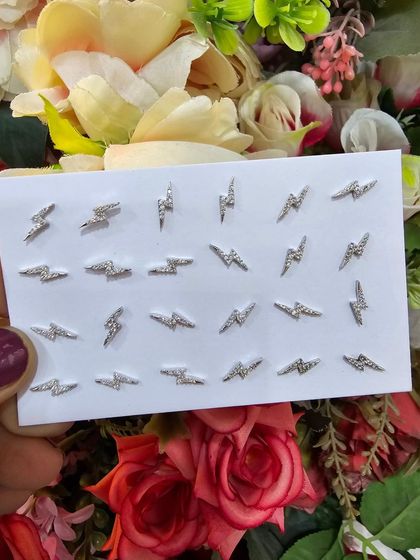 For those with an edgy style, our lightning bolt studs are the perfect choice.