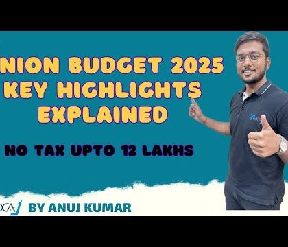 Thumbnail for our video explaining the key highlights of the Union Budget 2025, focusing on tax updates for individuals.
