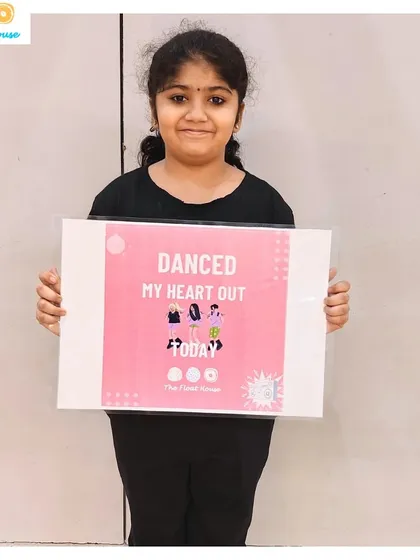 Another happy dancer after giving it her all in class. Our goal is to provide a supportive environment for students to express themselves.