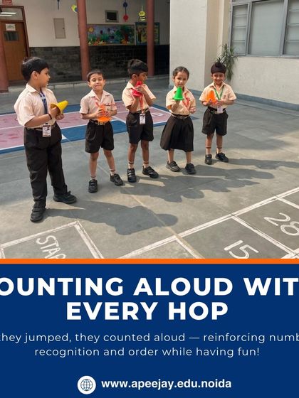 As they jumped, our students counted aloud, reinforcing number recognition and order while having fun. This hopscotch activity made learning numeracy skills an active and enjoyable experience.