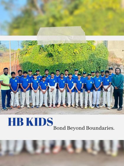 United by a passion for cricket. This team photo of our HB Kids cricket squad highlights the bond and camaraderie that are forged on and off the field through our programs.