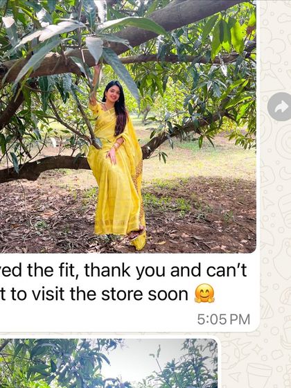 A happy message from a happy client. I am so glad you loved the fit and I can't wait for you to visit the store.