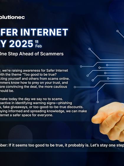 As part of our commitment to a safer internet, we raise awareness about online security. This graphic for Safer Internet Day 2025 serves as a reminder to stay vigilant against phishing, scams, and fraudulent offers.