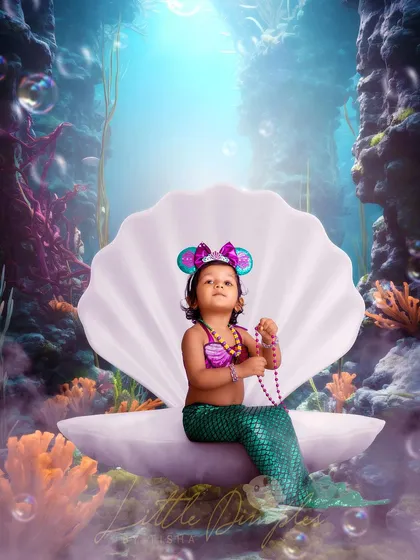 A duplicate of the stunning mermaid portrait, emphasizing the high-quality, imaginative work I love to create.