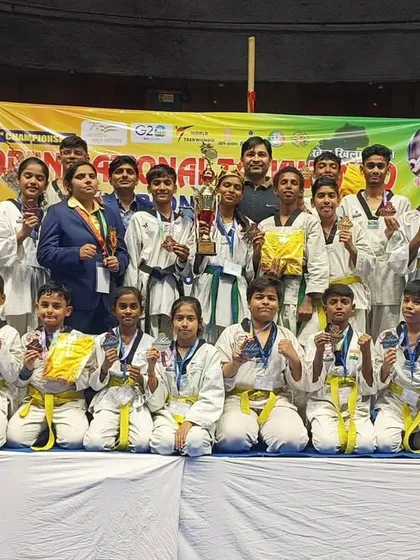 The full team of champions from the Open National Taekwondo Championship. A proud day for Team ASHA.