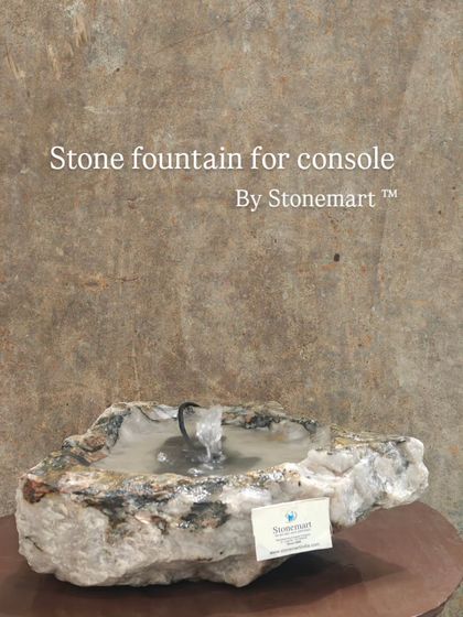 Designed to fit perfectly on a console table, this stone fountain brings the calming presence of flowing water into your home's entryway or living area.