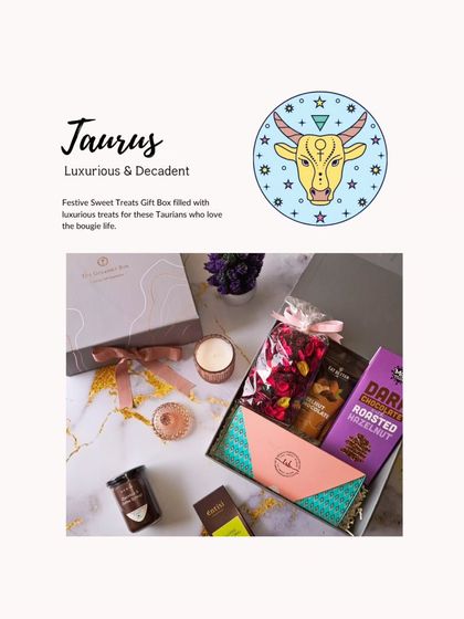 The luxurious and decadent Taurus deserves the Festive Sweet Treats Gift Box. It's filled with rich, high-quality chocolates and treats for the sibling who loves the bougie life.
