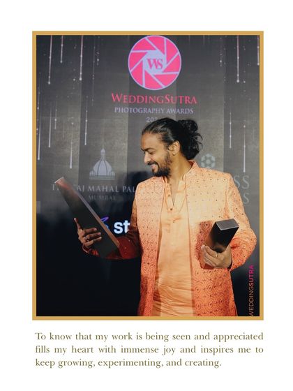 It's a joy to see our work appreciated. Holding these awards inspires us to keep growing, experimenting, and creating timeless images for our couples.