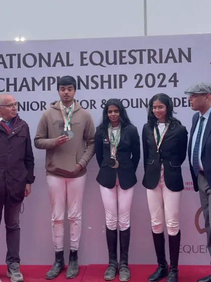 Our riders on the podium at the National Equestrian Championship. Seeing our students recognized for their hard work is our greatest reward.