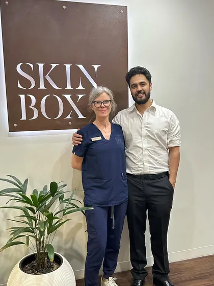 Learning from the best in the world is non-negotiable for me. Pictured here with the brilliant Dr. Sarah Boxley, whose injectable craftsmanship is an inspiration. This was during my training with the Allergan Medical Institute.