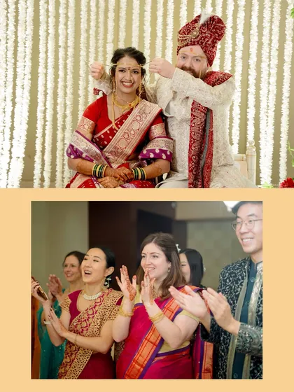 A collection of joyful reactions. From the couple's thumbs-up to the guests' enthusiastic applause, we capture the celebratory atmosphere of the wedding.