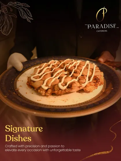 Our signature dishes are crafted with precision and passion. This baked dish with a creamy drizzle is designed to elevate any occasion with its unforgettable taste.