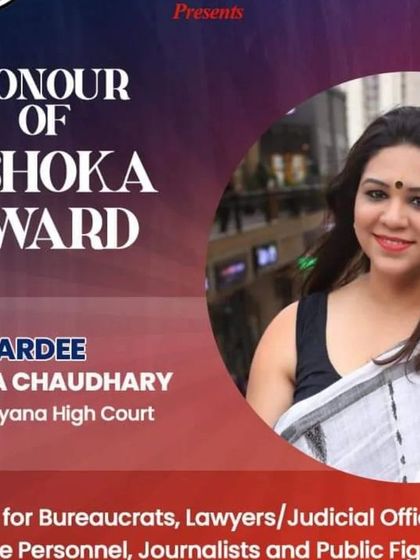 The official announcement of my selection for the Honour of Ashoka Award. This recognition is for professionals contributing to public life, and I am grateful to be counted among them.