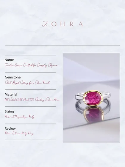 For the man who values individuality. This Mozambique Ruby Ring, crafted in 18K Gold over 925 Sterling Silver, is a symbol of strength and style. Jewellery is not just for women; it is a statement of character, confidence, and legacy.