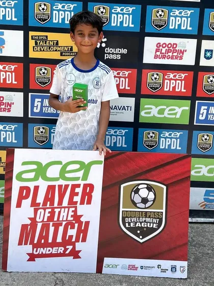 Another one of our fantastic U7s earning the Player of the Match award for his brilliant effort.