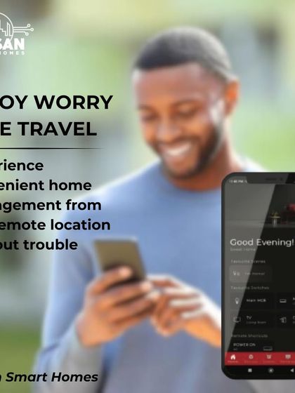 Enjoy worry-free travel with my smart home solutions. You can experience convenient home management from any remote location, checking in and controlling your home right from your phone.